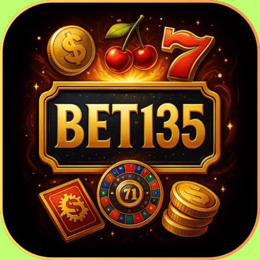 Imagem promocional da BET135 mostrando a plataforma e suas vantagens
